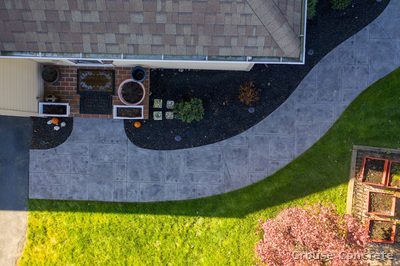 Stamped Concrete Curved Walkway
