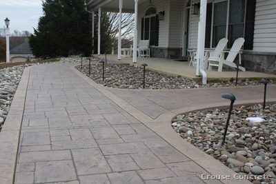 Stamped Ashlar Walkway with Borders