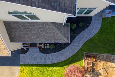 Stamped Concrete Curved Walkway