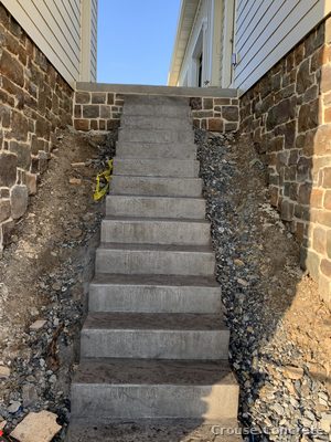 Broom-Finish Concrete Stairway