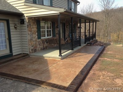 Stamped Concrete Patio with Border