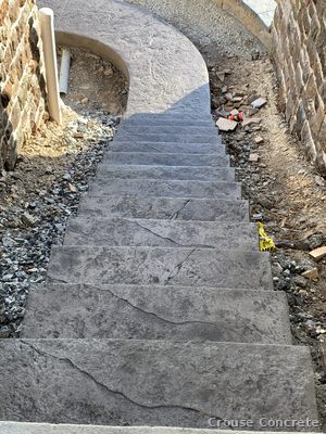 Broom-Finish Concrete Walkway