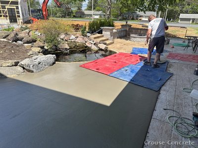 Colored Concrete Patio Installation