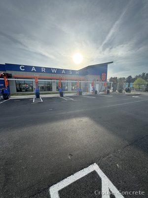 Commercial Carwash Lot Slab