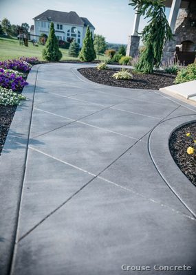 Brushed Finish Residential Driveway