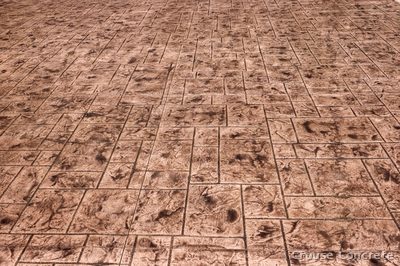 Stamped Ashlar Slate Patio