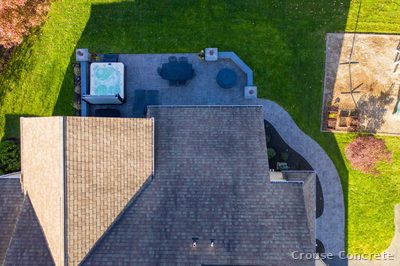 Stamped Ashlar Patio Installation