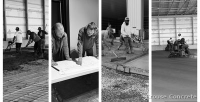 Crew Finishing Stamped Concrete Patio