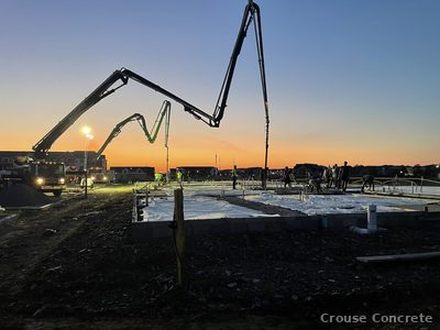 Commercial Concrete Pour with Boom Pump