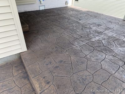 Stamped Ashlar Slate Patio