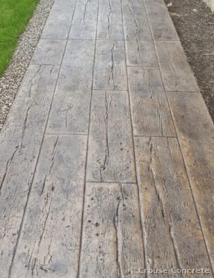 Stamped Wood-Plank Walkway