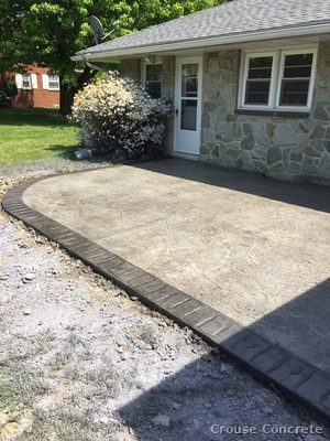 Broom-Finish Concrete Entryway Pad