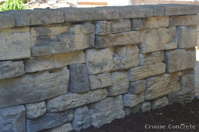 Stamped Ashlar Retaining Wall