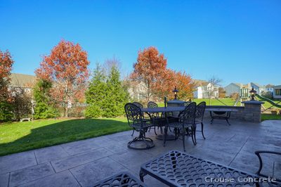 Stamped Ashlar Patio with Seating Area