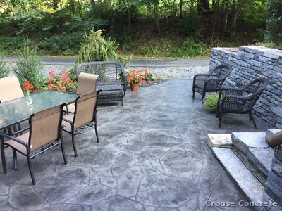 Stamped Slate-Pattern Patio