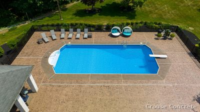 Broom-Finish Pool Deck Apron