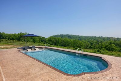 Stamped Concrete Pool Deck Apron