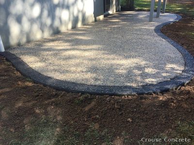Aggregate Exposed Patio with Dark Border