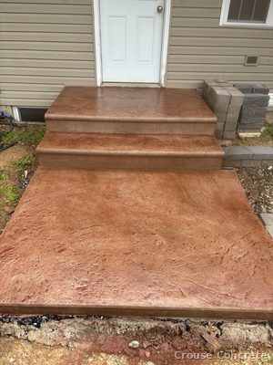 Stamped Brick Entryway Landing