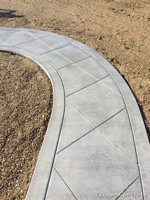 Curved Ashlar-Slate Stamped Walkway