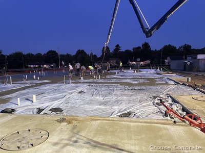 Large Commercial Concrete Pour in Progress
